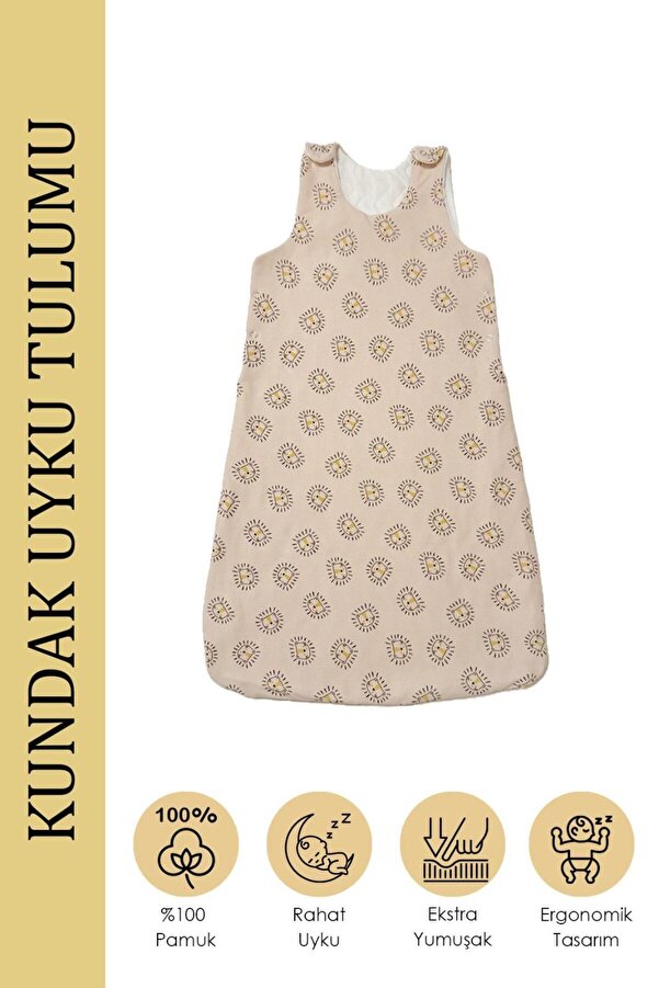 Lumos Trade Yeni Doğan Bebek Sevimli Aslan Desenli Soft Kundak Uyku Tulumu 0-6 Ay 1 Tog - Fular Önlük Hediyeli