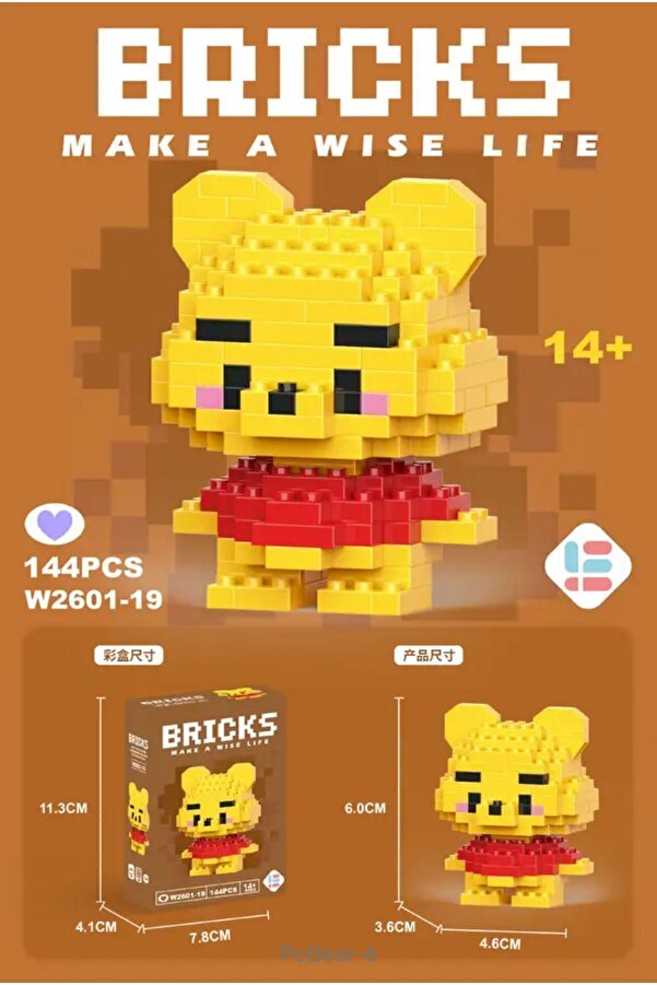 Bricks Brikcks Winnie the Pooh Yapboz 3D Puzzle Yapı Oyuncak
