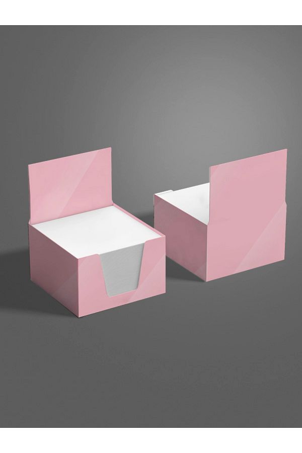 AYKUT OFSET-5Pcs,Pink Boxed,Cube Memo Pad,Boxed Block Note,Note Paper,Note Holder,Cube Note Paper 500Pcs, 8X8 1