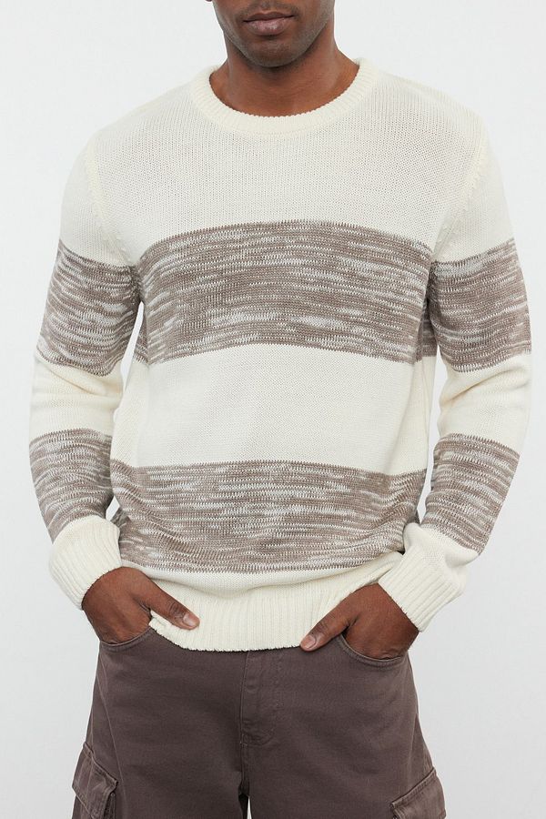 Edit by Trendyol-Πέτρα Casual Κανονική Crew Neck διαβαθμισμένη πουλόβερ πουλόβερ TMNAW25KZ00024 1