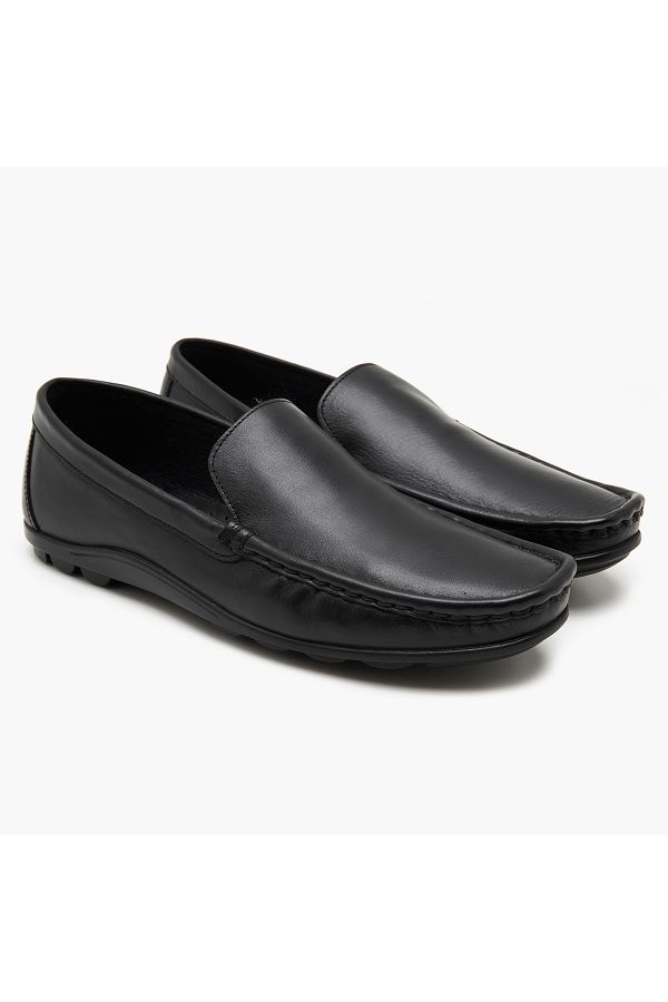 Desa-Ανδρικό δερμάτινο loafer Costner Black 1