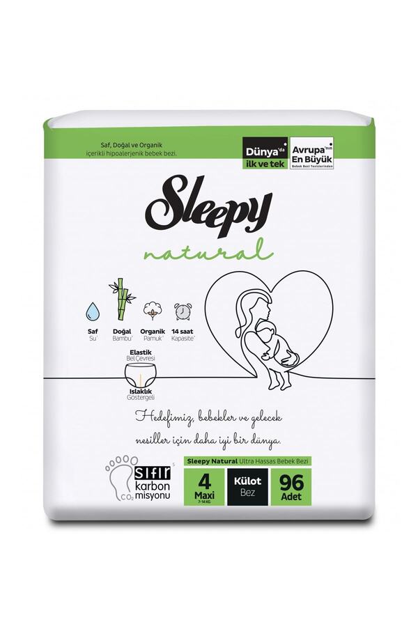 Sleepy Natural 4 Numara Maxi 96'lı Külot Bez
