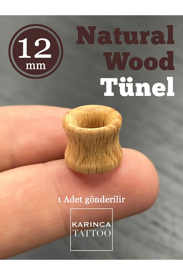 Karınca Piercing-Wooden Natural 12mm Tunnel Piercing 1
