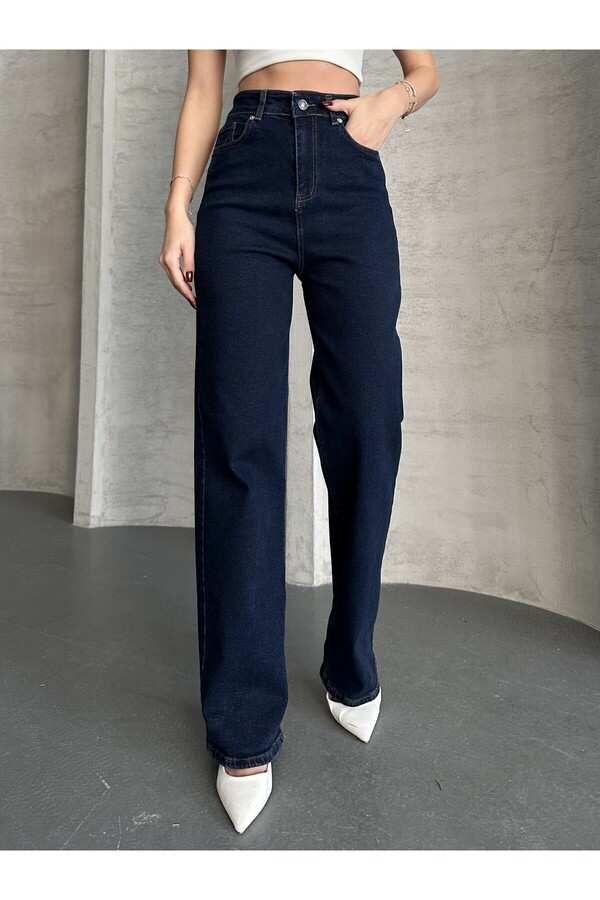 Linarose Women's Palazzo Stretchy Wide-Leg Jeans