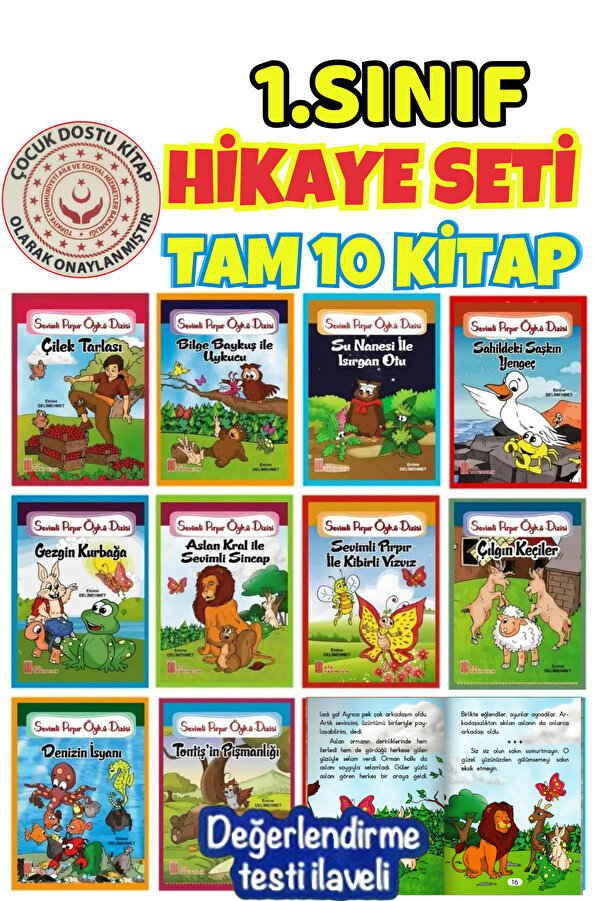 Ata Yayıncılık 1.sınıfların Severek Okuyacağı 10'lu Hikaye Kitabı Seti