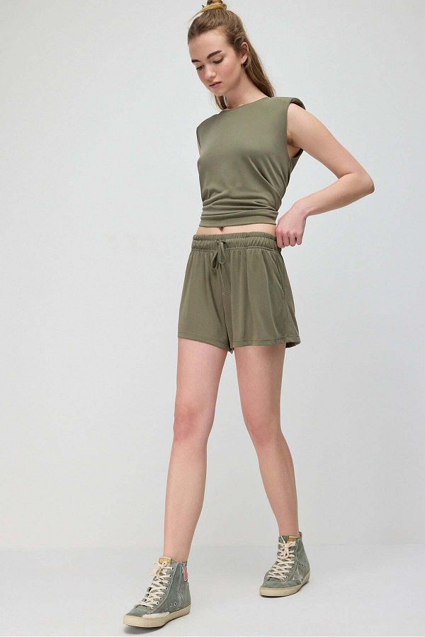 No Matter What-Adjustable Elastic Waist Shorts With Pockets And Drawstring 1