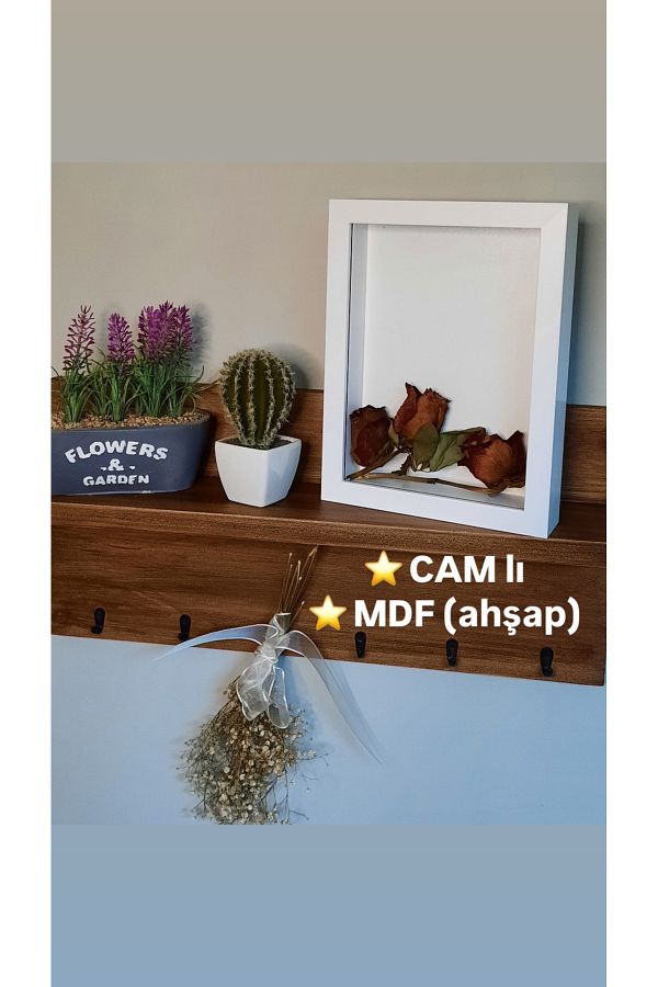 Sevcan sanat atölyesi-18×24×3 Memory Frame Flower Frame Glass Depth Frame 1