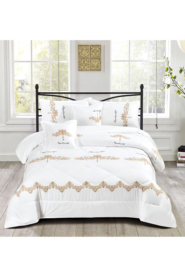 Generic-Comforter Set 4 Piece Single Size Elegant Bedspread Lightweight Comforter Suitable for All Seasons 1
