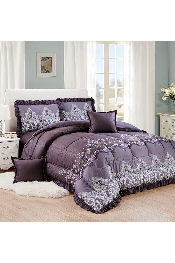 Generic-Comforter Set 4 Piece Single Size Elegant Bedspread Lightweight Comforter Suitable for All Seasons 1