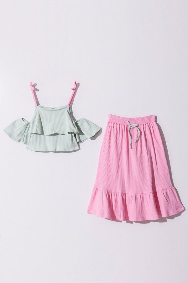 HAUSEkids-Costum cu fustă pentru fetiță de 10-13 ani - Mentă 1