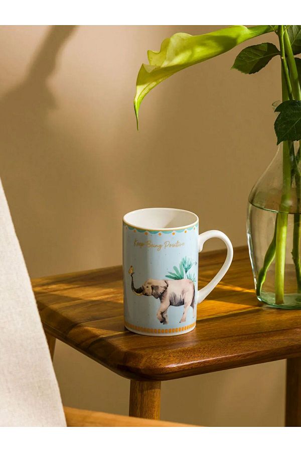 LC Waikiki-Lcw Home Mixed Elephant Printed Porcelain Mug 310 ml Lcwk Store 1