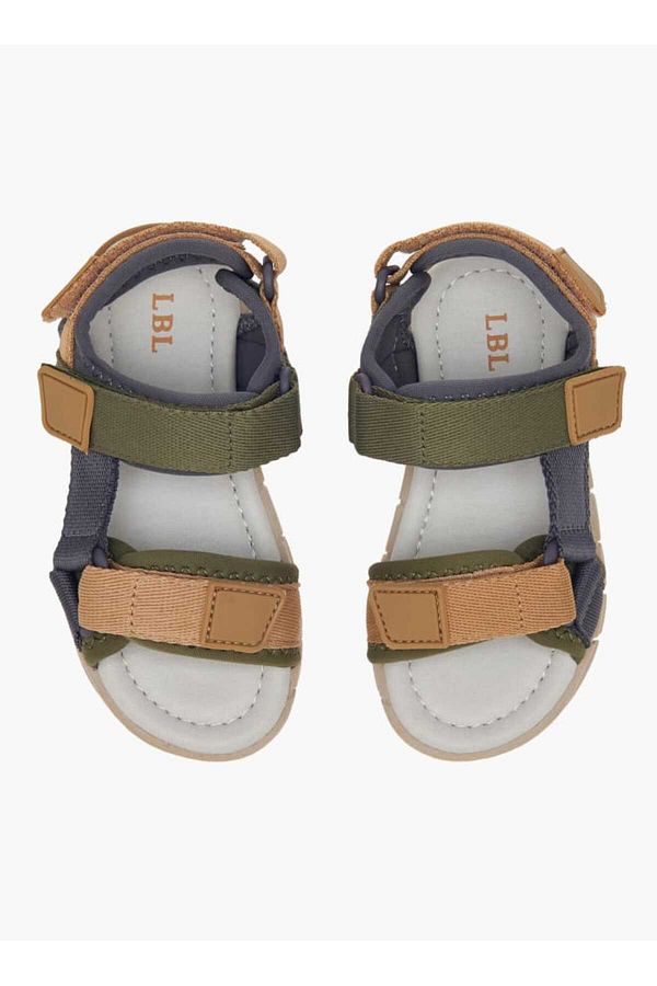 LBL by Shoexpress-Colourblock Sandals with Hook and Loop Closure 1