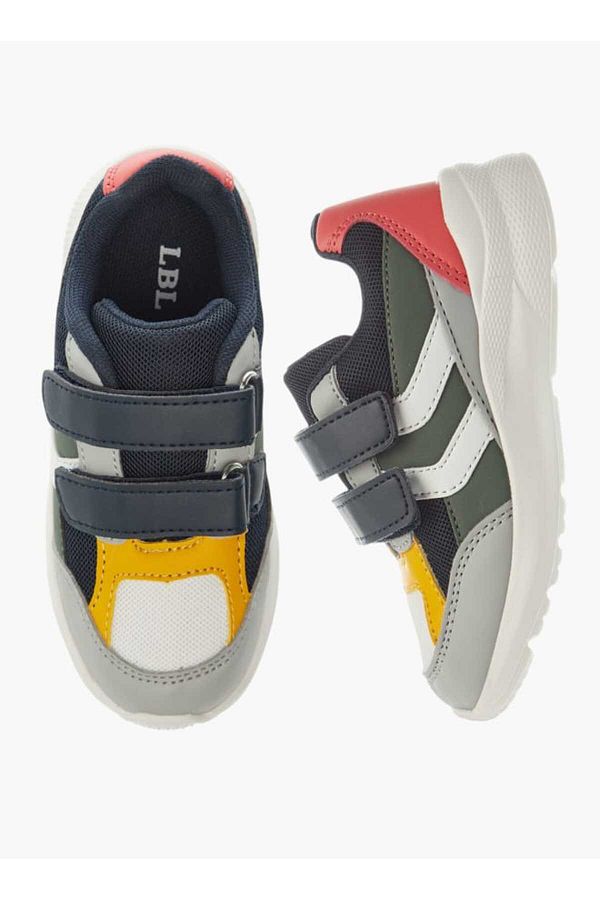 LBL by Shoexpress-Panelled Sneakers with Hook and Loop Closure 1