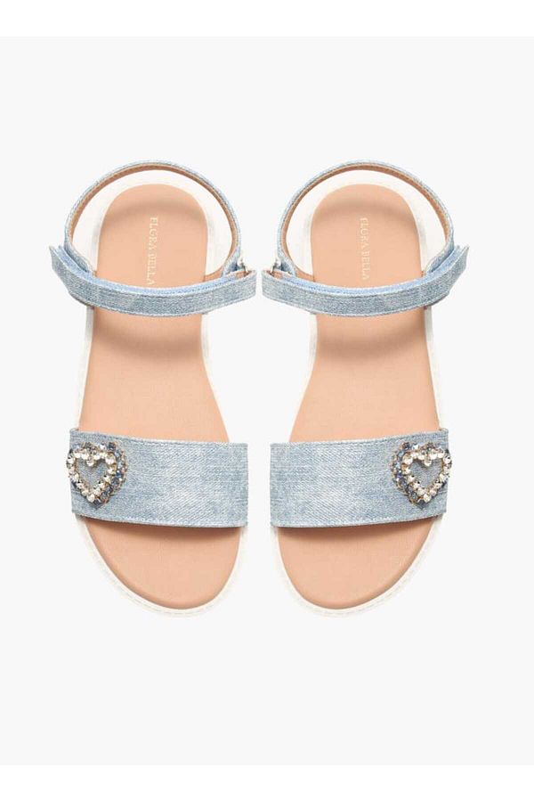 Flora Bella by Shoexpress-صندل Flora Bella Heart Accent مع قفل بخطاف وحلقة 1