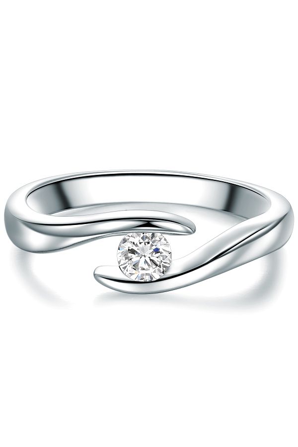 Trilani-Silberring Ring Sterling Silber Zirkonia weiß 1