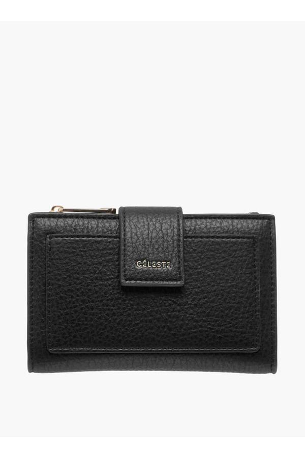Celeste-Textured Wallet with Button Closure 1