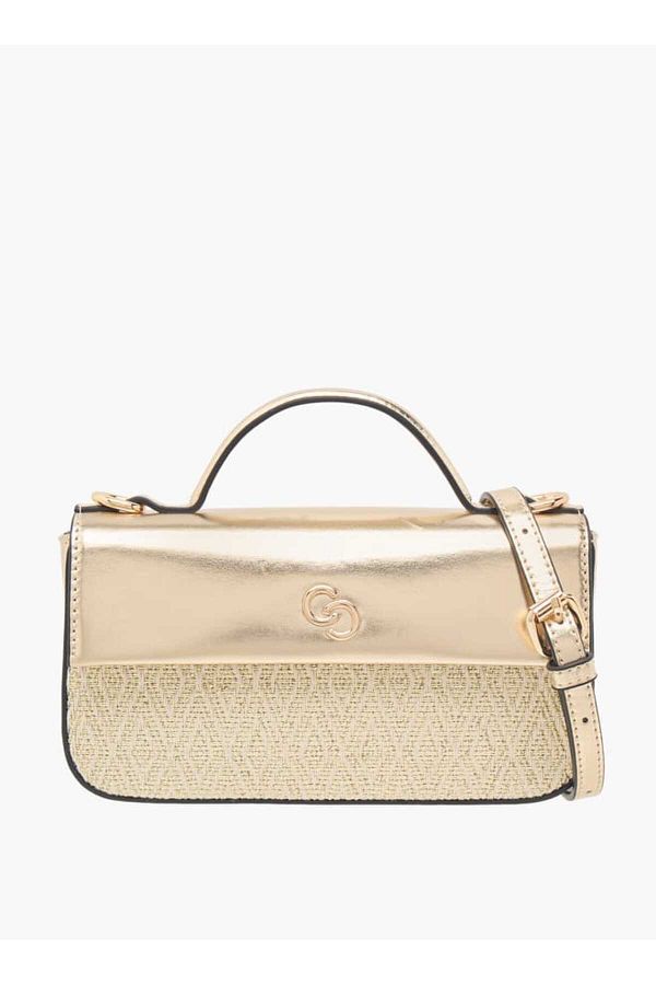 Celeste-Textured Satchel Bag with Detachable Strap and Top Handle 1