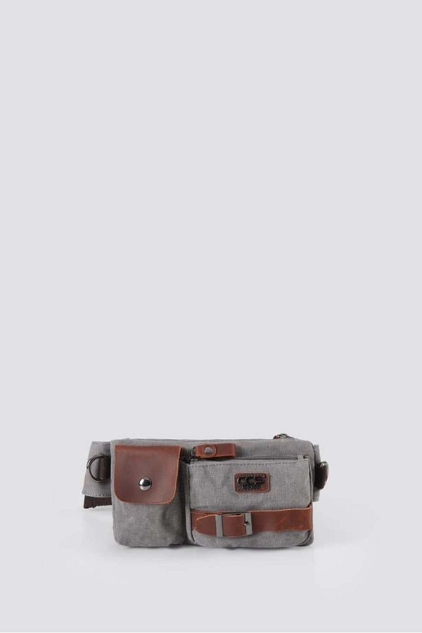 ÇÇS-Ççs 31459 - Grey Canvas Bag with Strap, for Waist and Shoulder 1