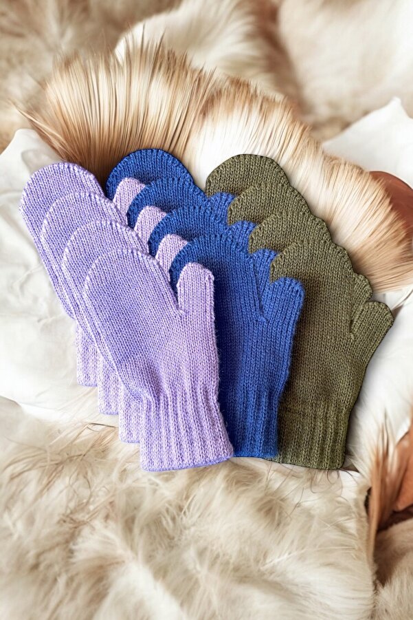 DAFFODİL Unisex Triko Bebek Eldiveni 6 Çift Set (0-3 Yaş)