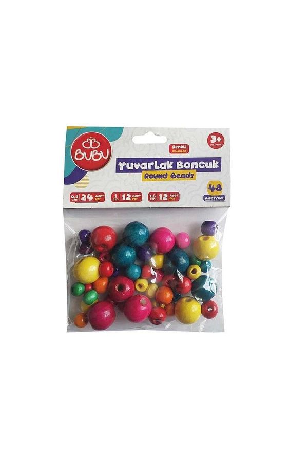 Bubu-Bu-Bu Hs0035 Round Colorful Beads 48Pcs 1