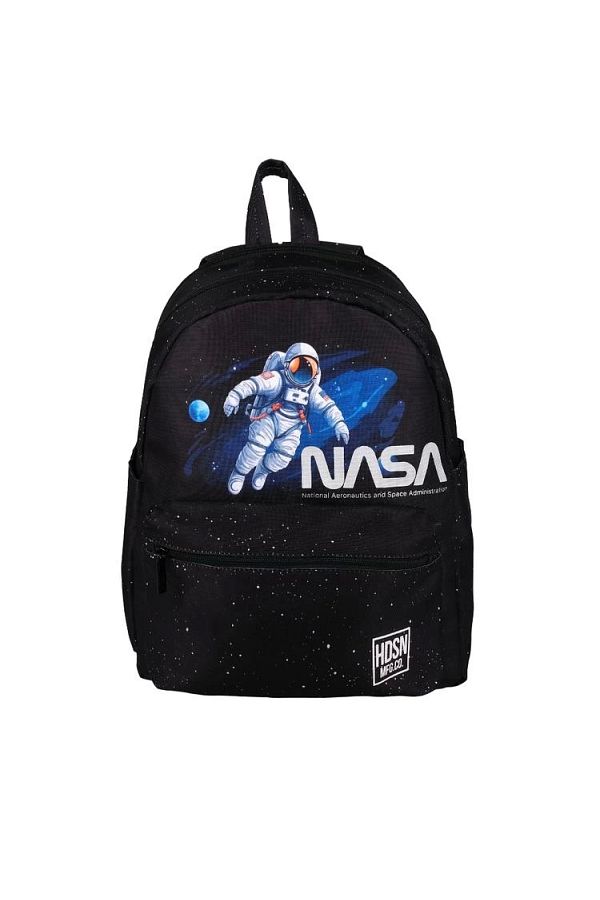 Nasa-Astronaut Patterned Black Backpack - Me 24991 1