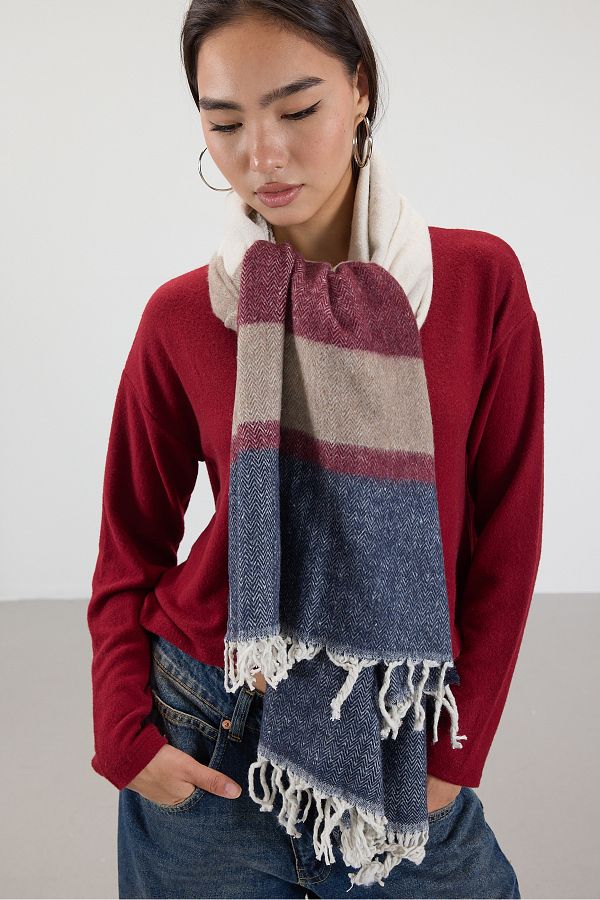 Addax-Color Block Shawl Shawl2039-D2 1