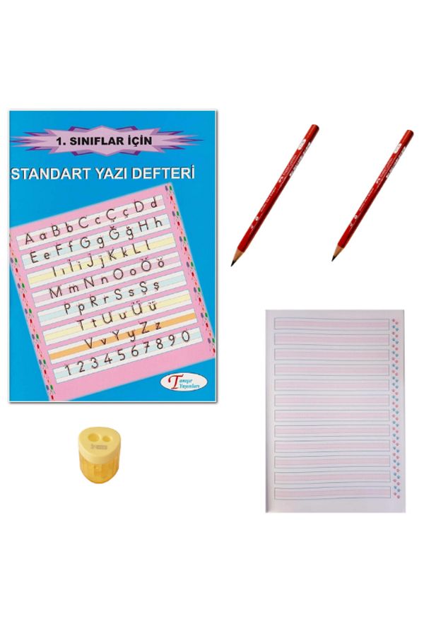 Glanart-My First Pen and Beautiful Writing Notebook - Standard Guidebook Ruled, 64 Pages, Large Size 1st Cni for Grades 1