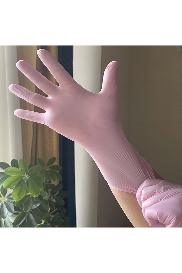 Choice-M 20pcs 100/50/20pcs Light Pink Disposable Nitrile Gloves Waterproof Anti-static Durable Light Pink 1