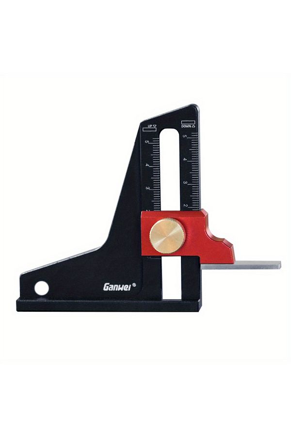 GDART-1pc Height Gauge Router Table Height Gauge 0-50mm Adjustable Table Saw Depth Gauge With Height Lock 1