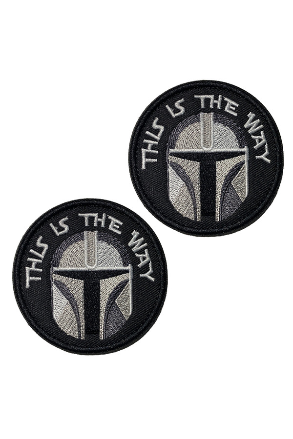 Choice-2pc This is The Way Full Helmet Embroidered Fastener Hook and Loop Patch 1