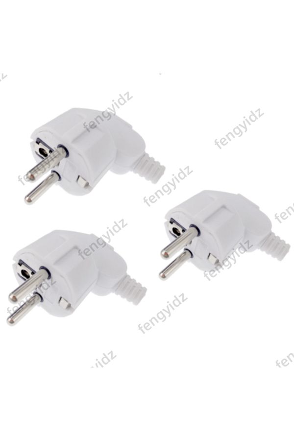 Choice-3PCS 4.8mm EU Schuko Plug Male Replacement Outlets Rewireable 250V 16A IP44 Connector Electeic So... 1