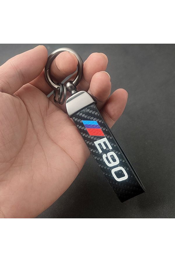 Choice-E90 Keychain 2024 Leather Carbon Keyring Key Chain Logo Keychain For Bmw E49 E90 E91 E92 E39 E30 E36 1