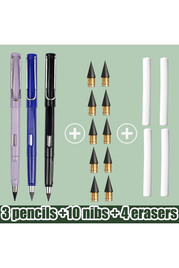 Choice-17pcs Set Infinity Pencils No Sharpening Eternity Pencils No Ink Kawaii Unlimited Pens Art Suppli... 1