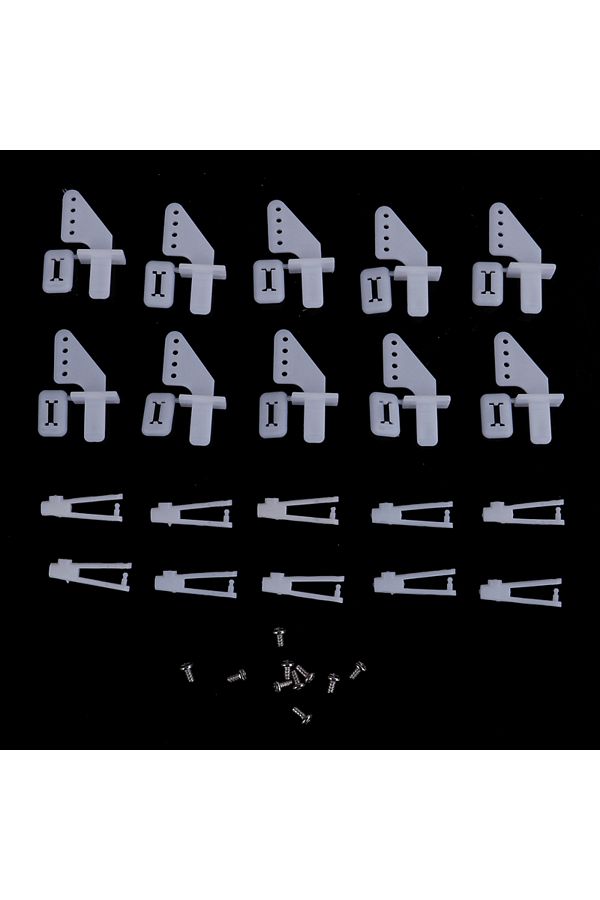 Choice-10 Sets Medium Lock On Nylon Control Horn And Clevis 21mm Set Rudder Servo Ailerons Elevators For... 1