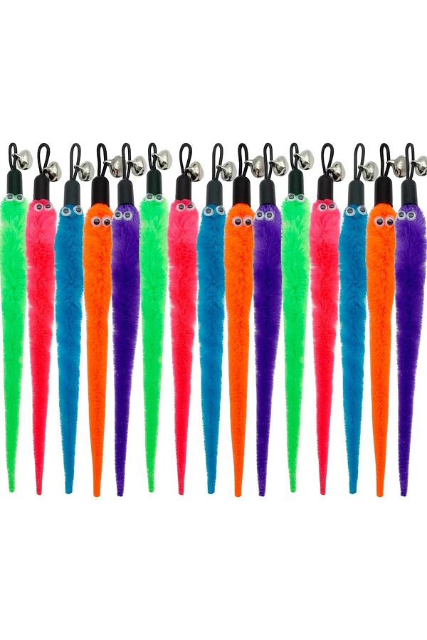 Choice-Random Color 10 Pcs Hot Cat Toys Wand Refills Interactive Cat Toy Replacement Worm Cat Worms Refill 1