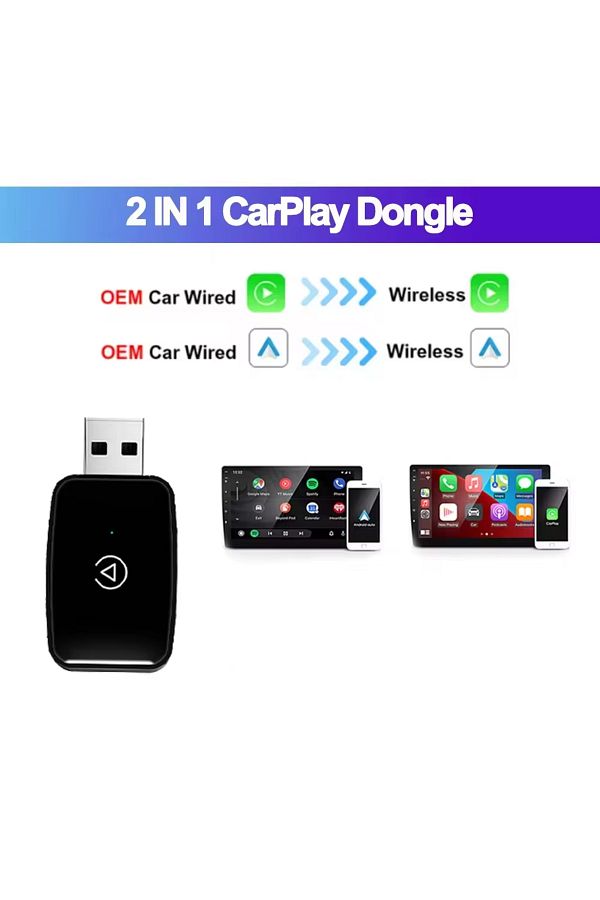 Choice-Carplay And Auto Wired To Wireless Carplay&android Auto Ai Box 2 In 1 Mini Adapter Plug And Play Don 1