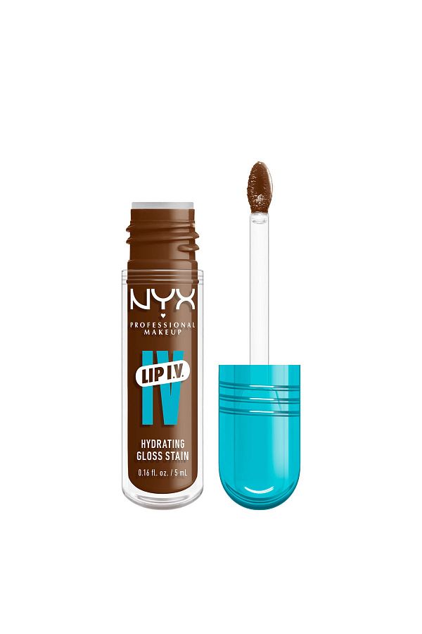 NYX Professional Makeup-Lip IV Hydrating Gloss Stain, Lip Gloss, Up to 12HR Hydration,Cocoa Quench! 1