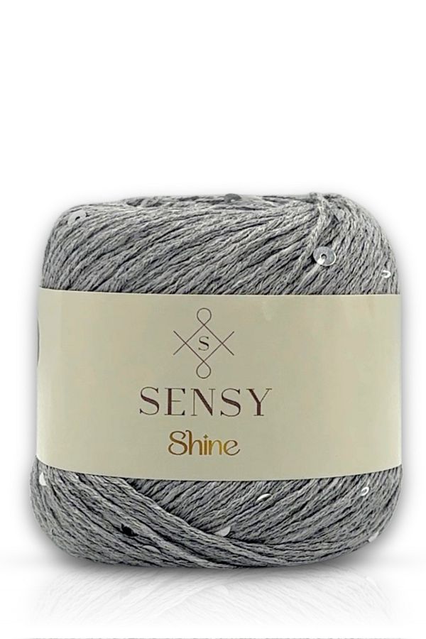 SENSY-Gray Sequin Knitting Thread, Sequin Thread 1