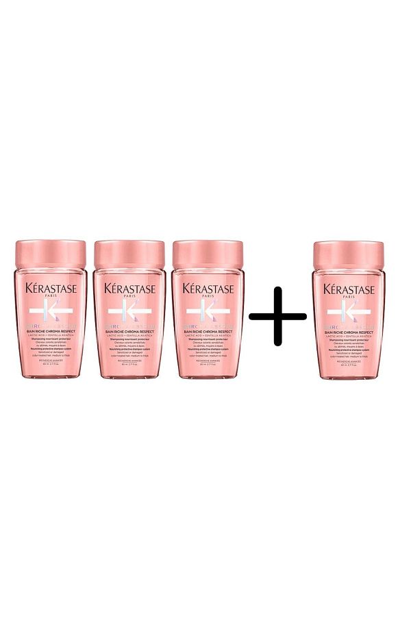 Kerastase-Chroma Absolu Bain Riche Chroma Respect - Shampoo for Dyed Hair Travel Size 80ml*4=320 ml 1