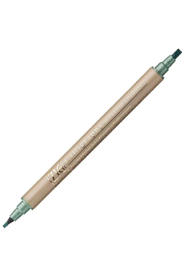 Zig-Memory System Metallic Calligraphy Pen 121 - Green 1