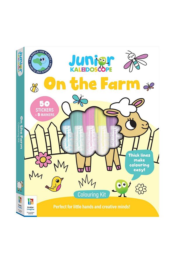 Hinkler-Jr Kaleidoscope Colouring Kit On the Farm 1