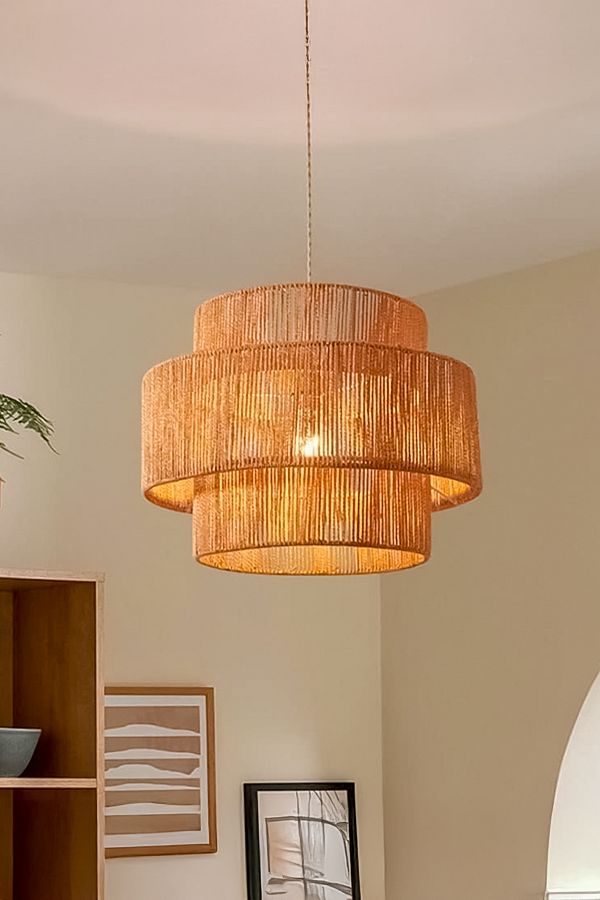 NYLife-Bohemian Rustic Design Tiered Raffia Chandelier 1