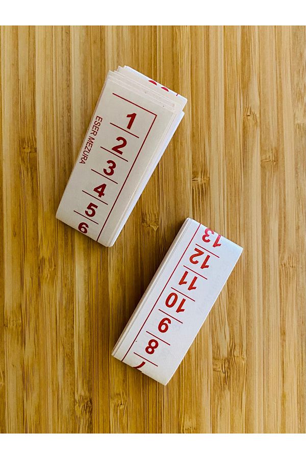 Öztürk-Esel Ruler Set, 2 Sets in a Package. 7 Pieces Each Set Paper Scale Tape Measure. 1 Pack. 1