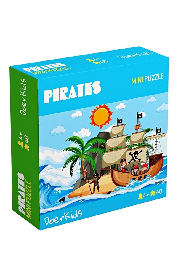 DoerKids Korsanlar Mini Puzzle | 40 Parça 3-7 Yaş