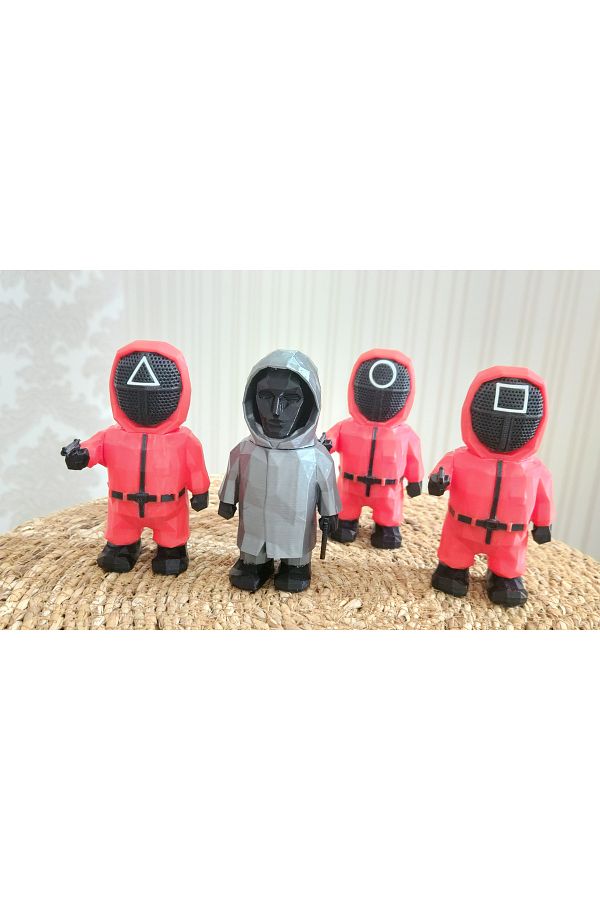 TAWGAN-Squid Game Head Manager and Guards Figure Set 1