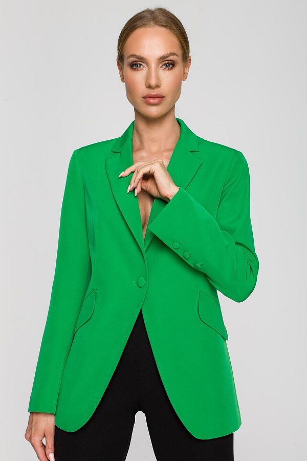 Made of Emotion-Blazer fastened with a single button 1