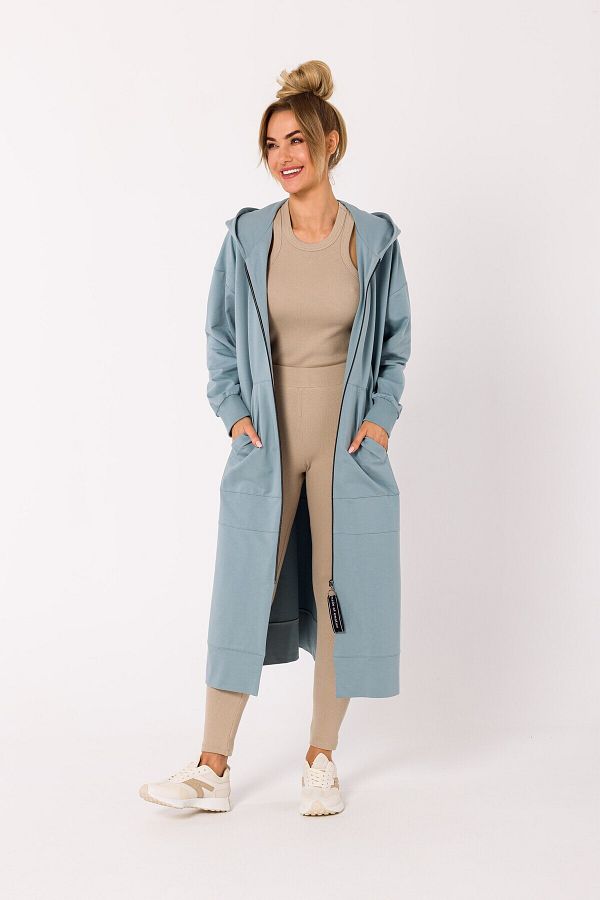 Made of Emotion-Long hoodie with side slits 1