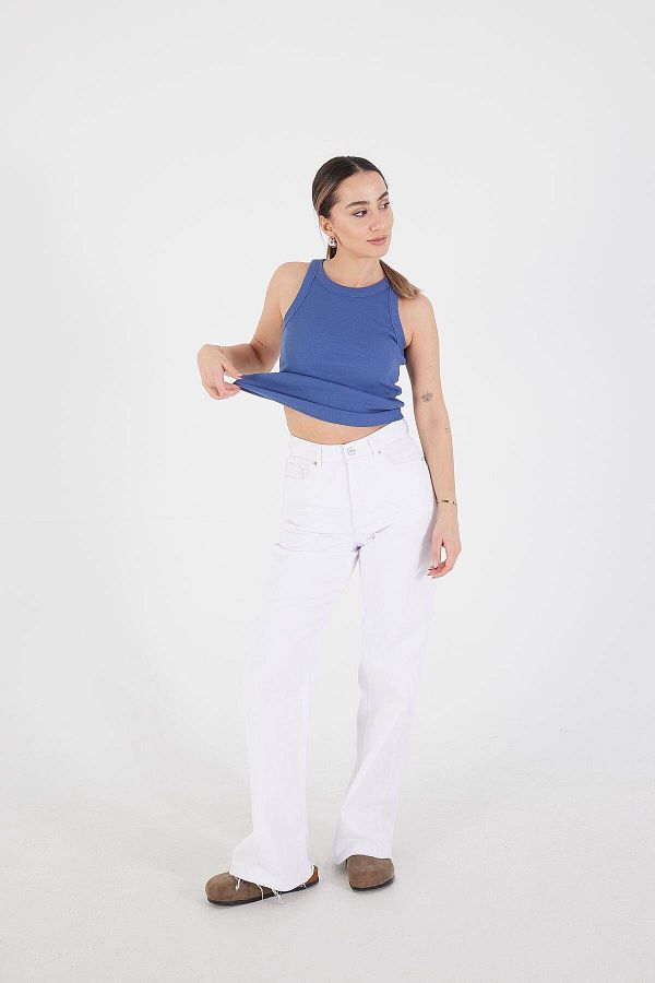 Addax-Halter Collar Ribbed Undershirt A13294-L7 1