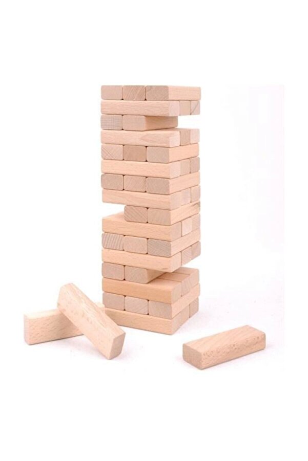 Jenga Denge Oyunu Eğitici Zeka Oyunu - Ailece Oynanır - Çocuklar İçin Kutu Oyunu
