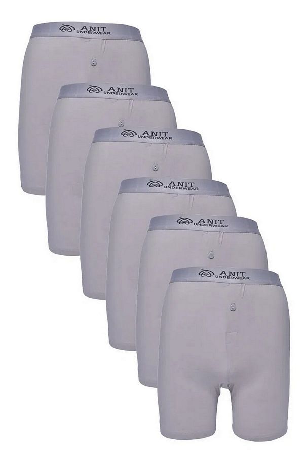 Anıt-Μπόξερ 6 τεμαχίων Lycra Long Legs - Μαύρο, Γκρι, Λευκό 1